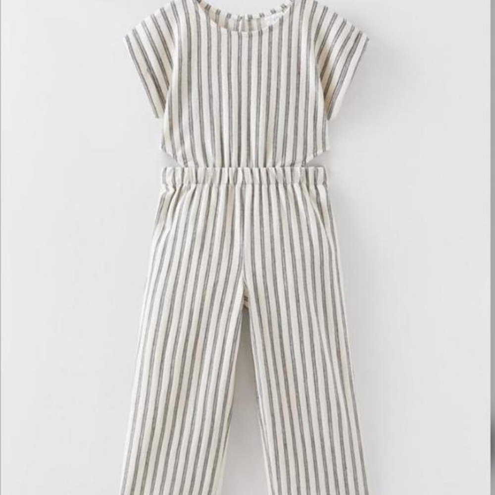 Zara kids jumpsuit with side cutouts